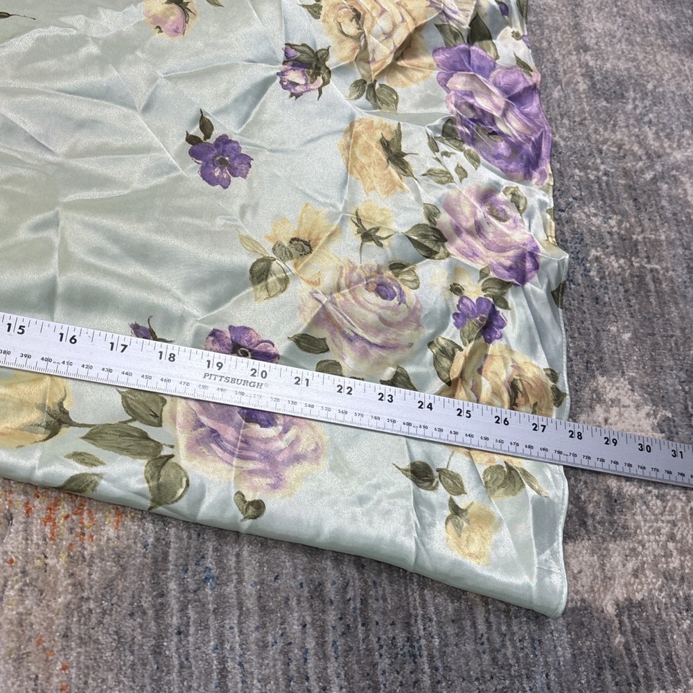 Vintage California Dynasty Babydoll Nightgown M Green Floral‎ Y2K Romantic Slip - Picture 4 of 8